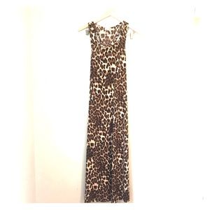 Leopard print maxi dress